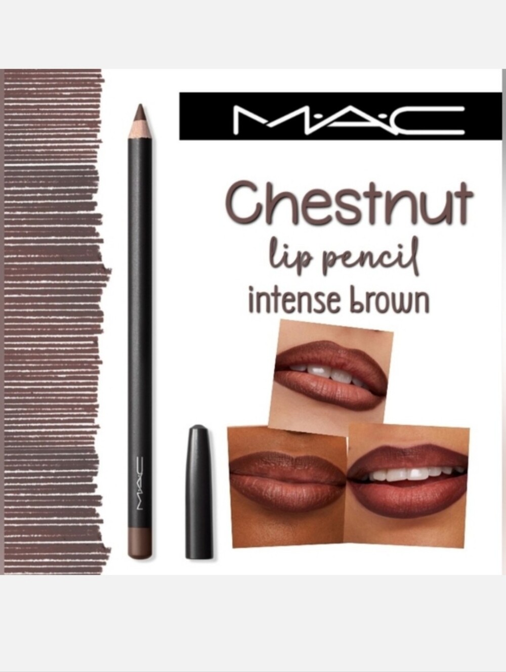 Chestnut Intense Brown Mac Lip Pencil Brand New in Box Authentic.